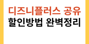 디즈니플러스 계정공유